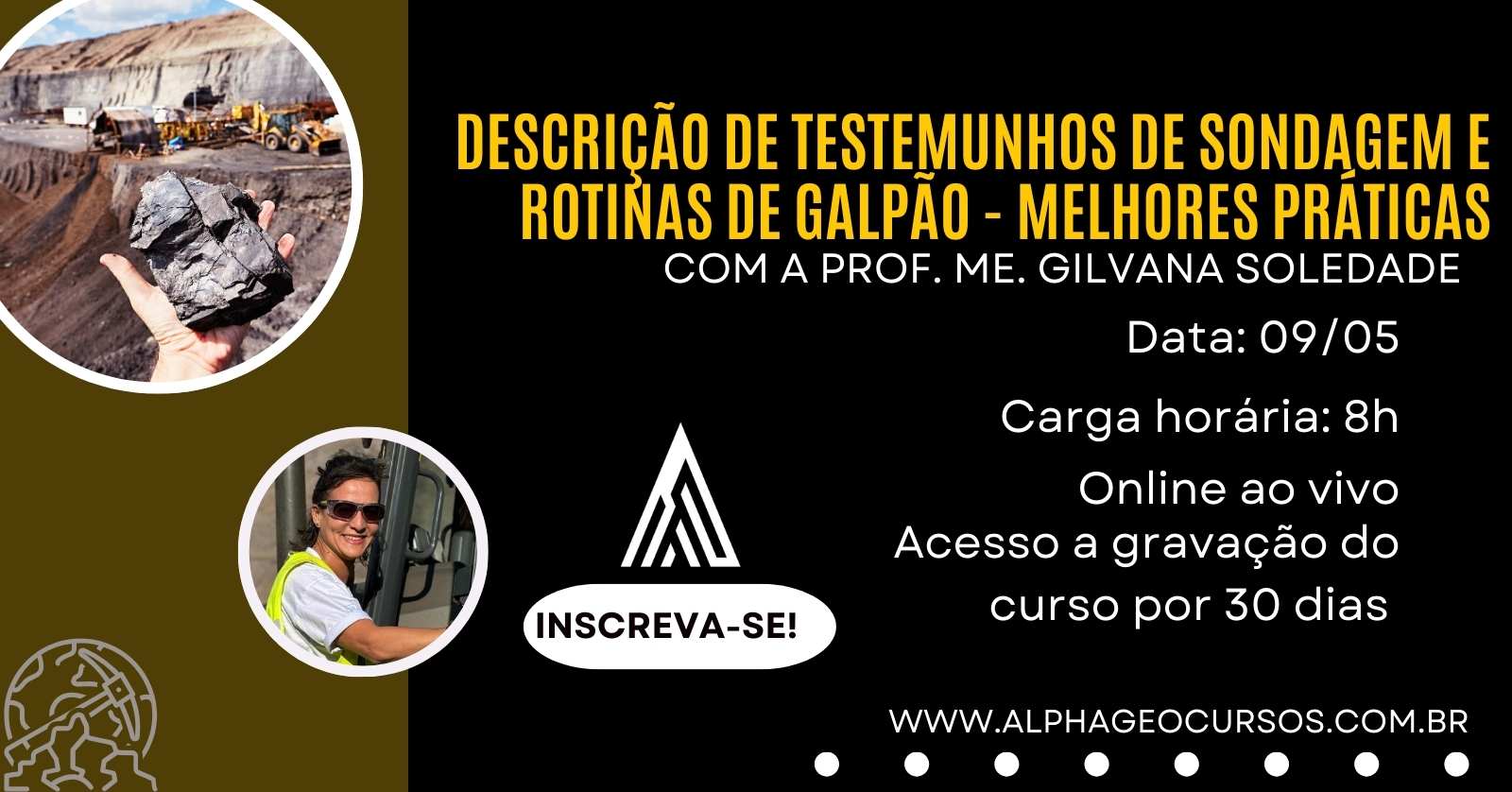 DESCRIÇÃO DE TESTEMUNHOS DE SONDAGEM E ROTINAS DE GALPÃO